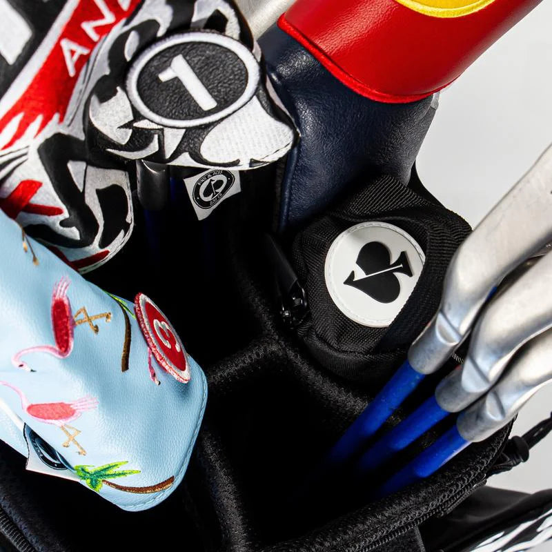 Pins and Aces Golf Bag Beverage Sleeve - Black