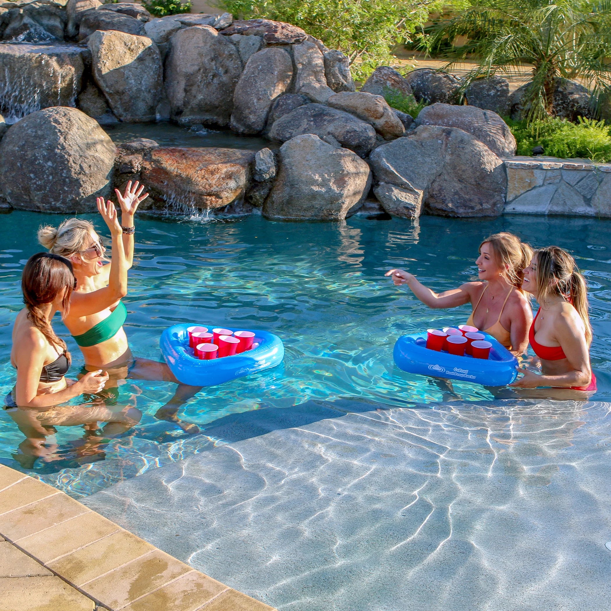 Gopong Pool Rack Floating Beer Pong Pool Game (5 Pieces)