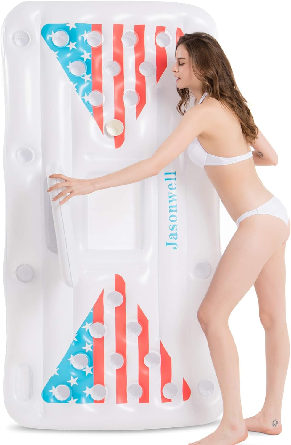 Beer Pong Pool Float - Inflatable Pool Beer Pong Table Party Pool Games Accessor