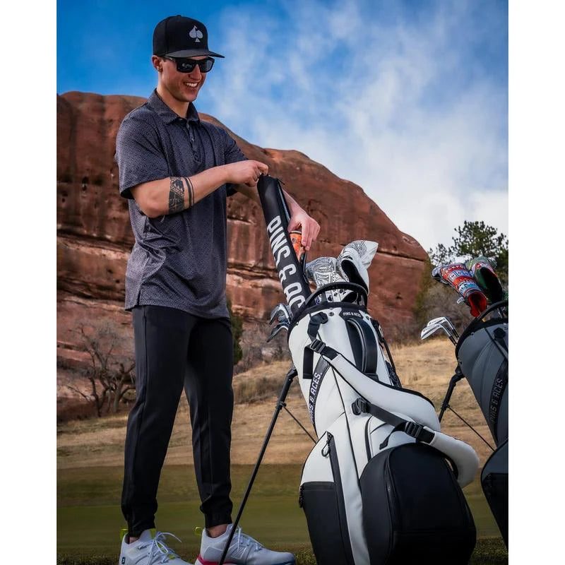 Pins and Aces Golf Bag Beverage Sleeve - Black