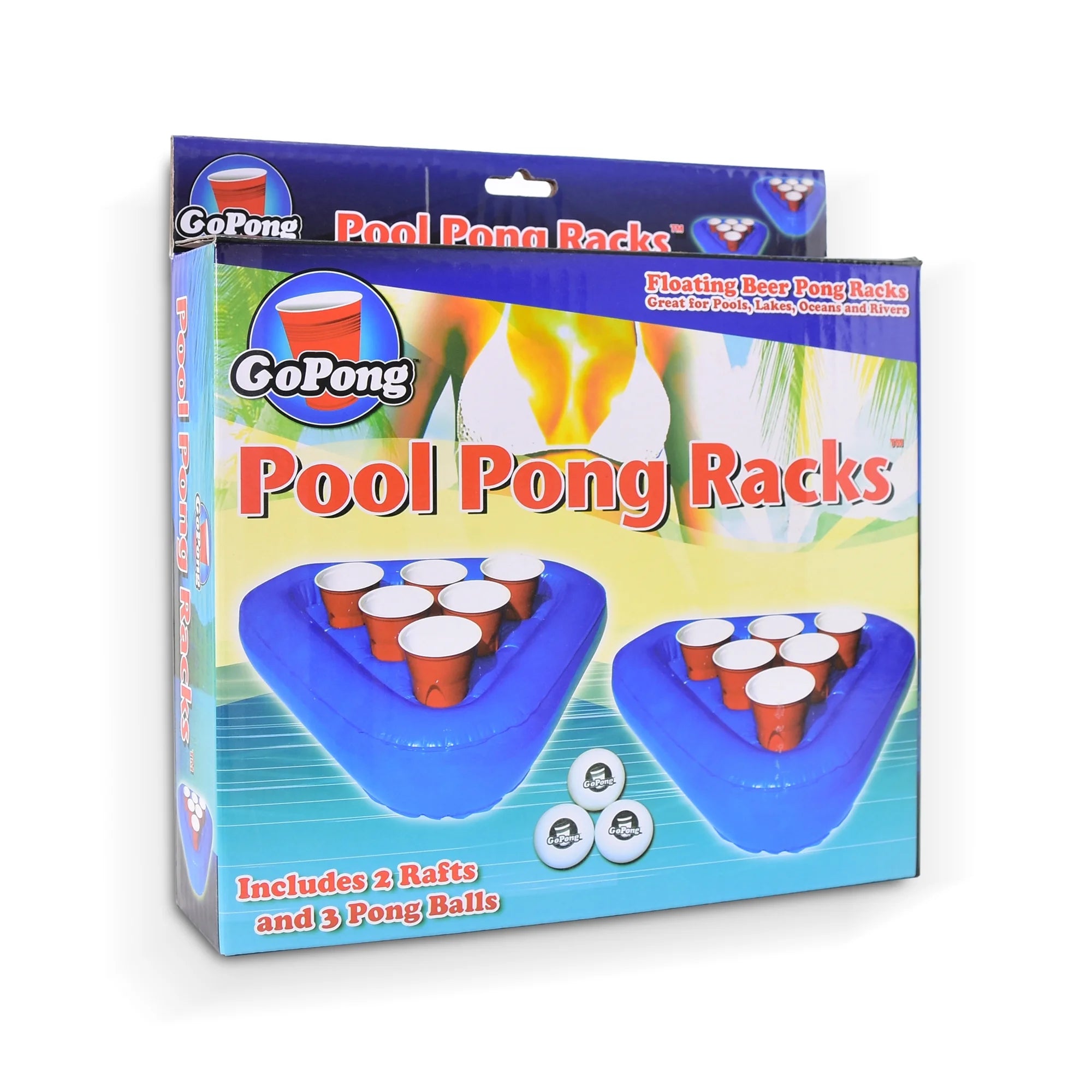 Gopong Pool Rack Floating Beer Pong Pool Game (5 Pieces)